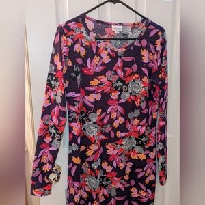 LuLaRoe floral long sleeve midi dress